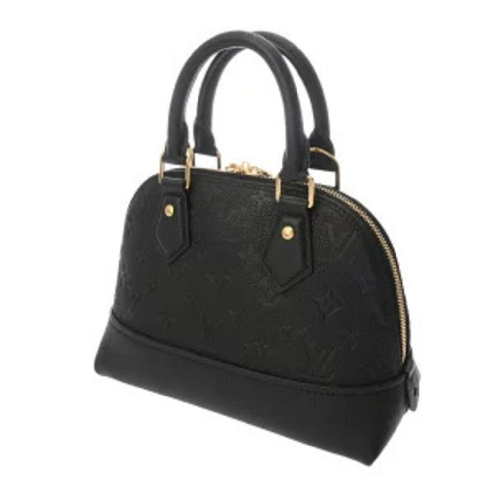 Louis Vuitton Alma Noir Black Leather Monogram Neo Handbag Empreinte
